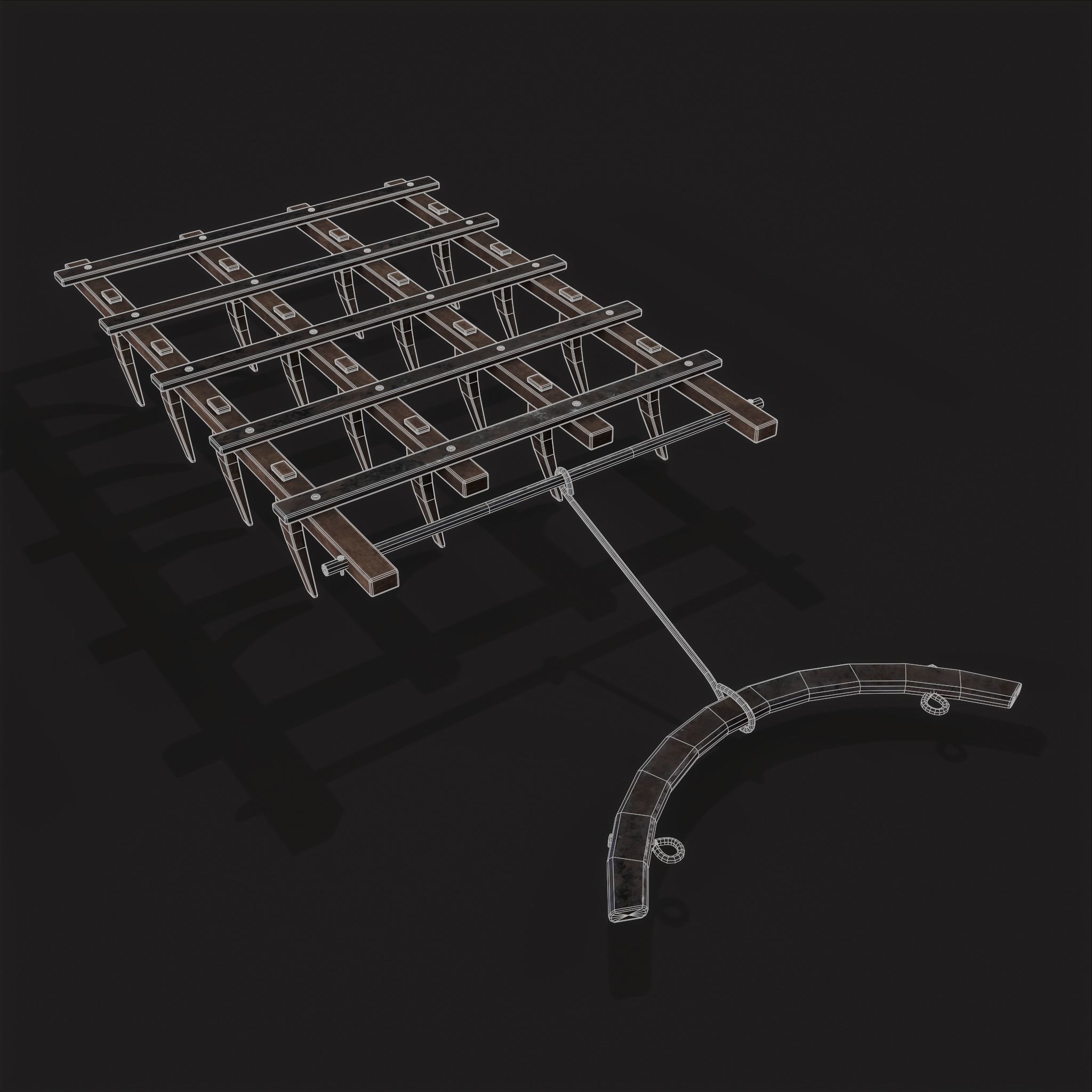 Crops Wheelbarrow and Plow 3D Model Collection_20