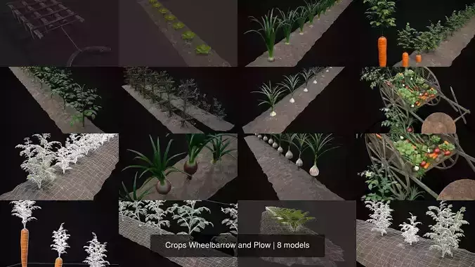 Crops Wheelbarrow and Plow