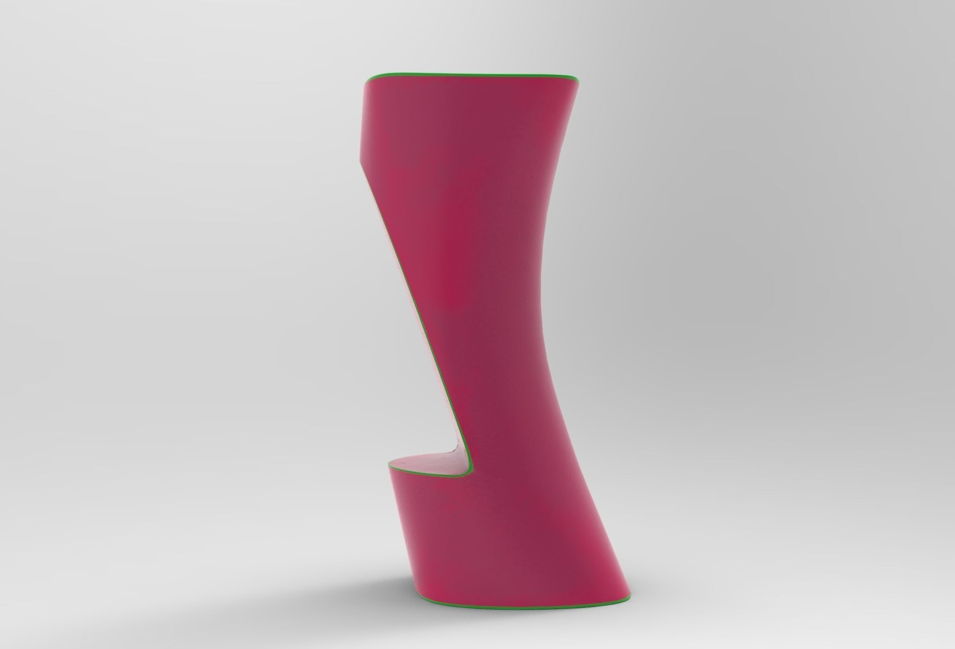 Raven Bar stool Low-poly 3D model_3