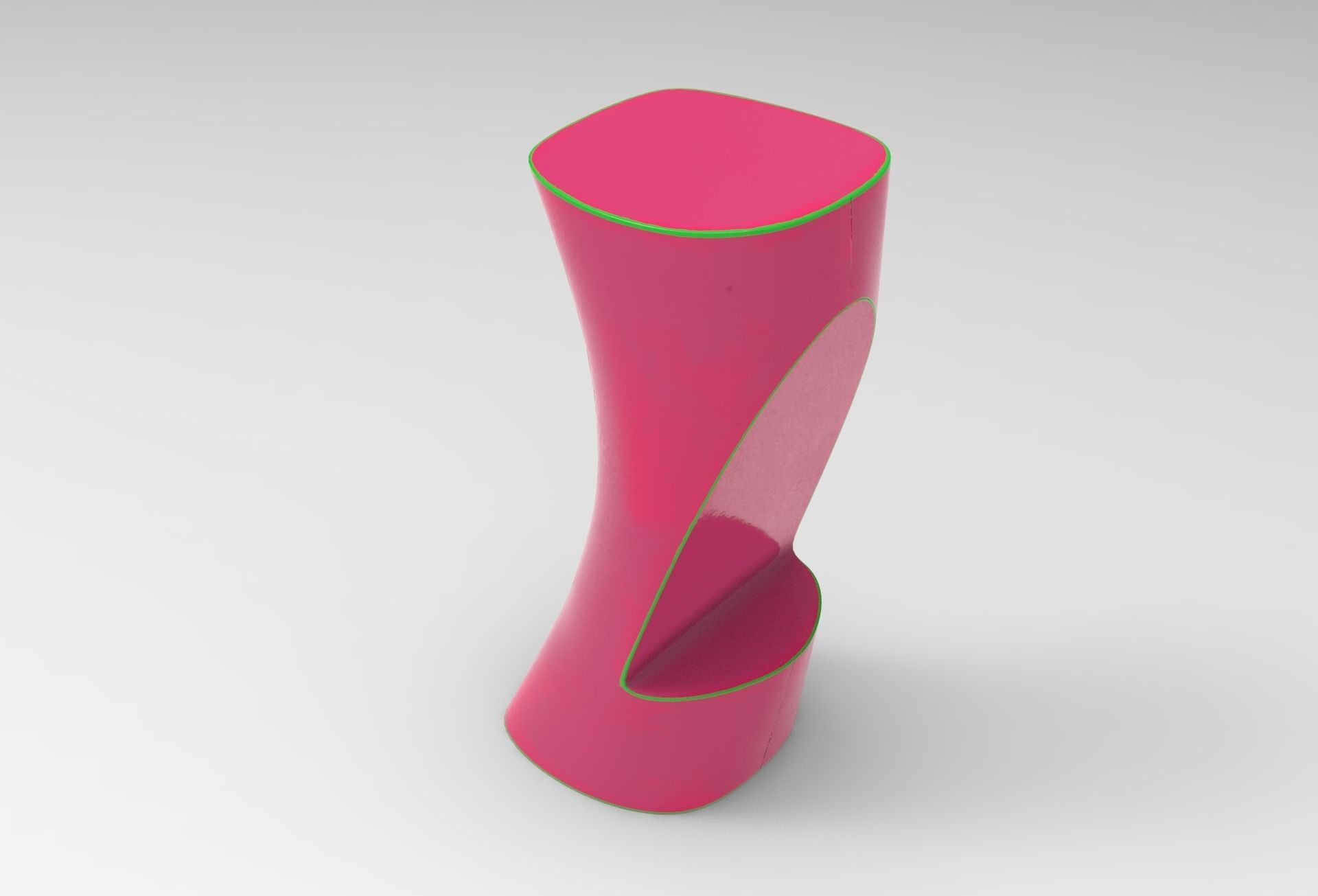 Raven Bar stool Low-poly 3D model_1
