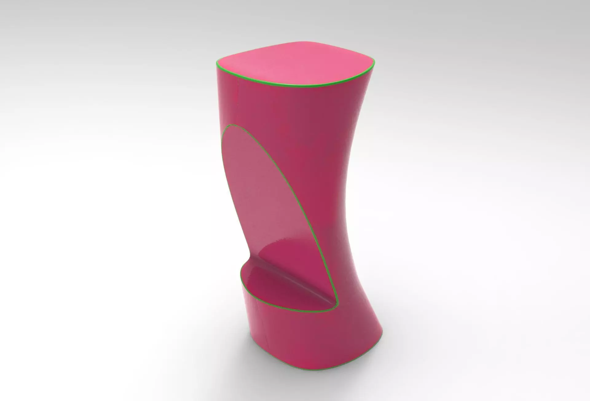 Raven Bar stool Low-poly 3D model_0