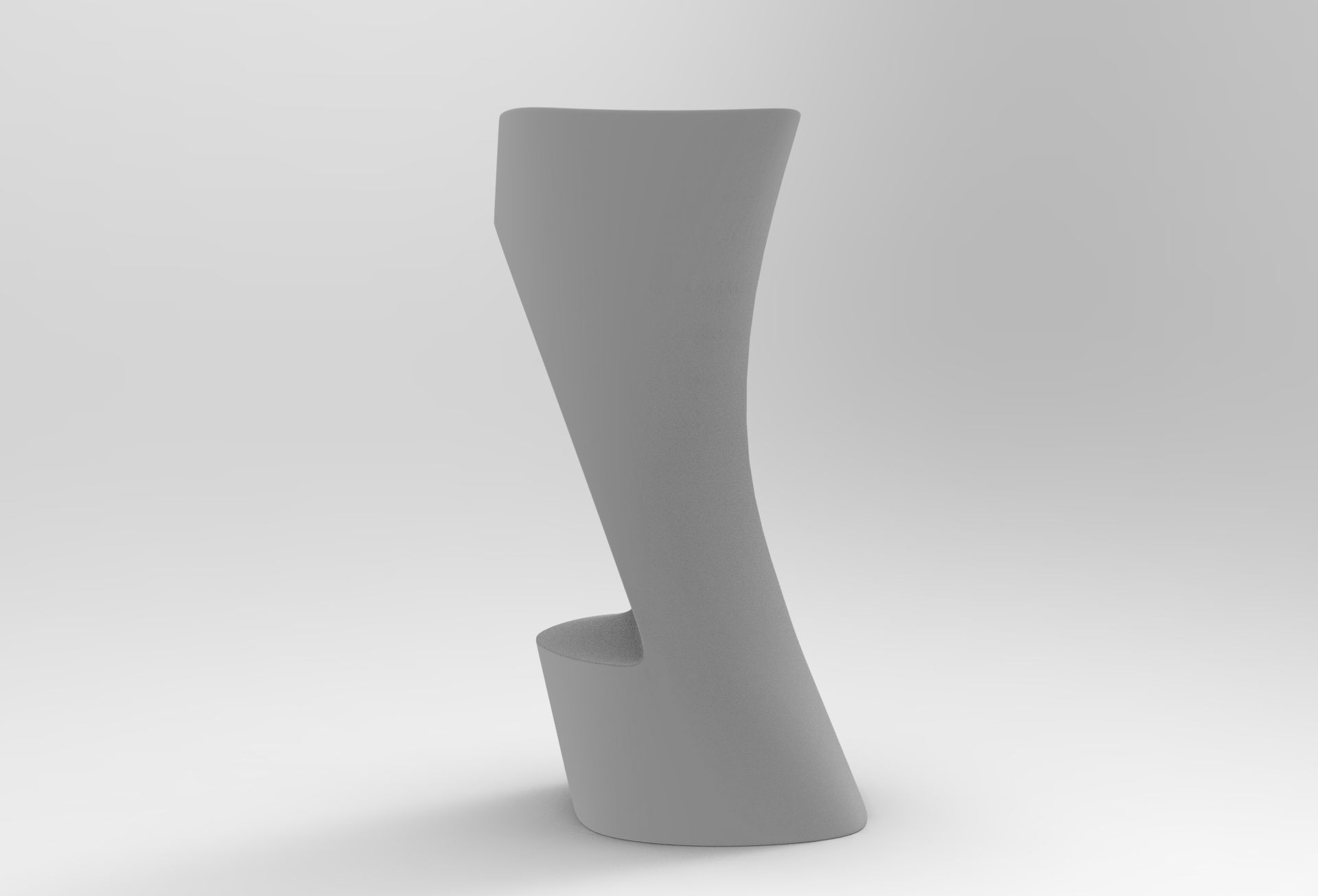 Raven Bar stool Low-poly 3D model_7