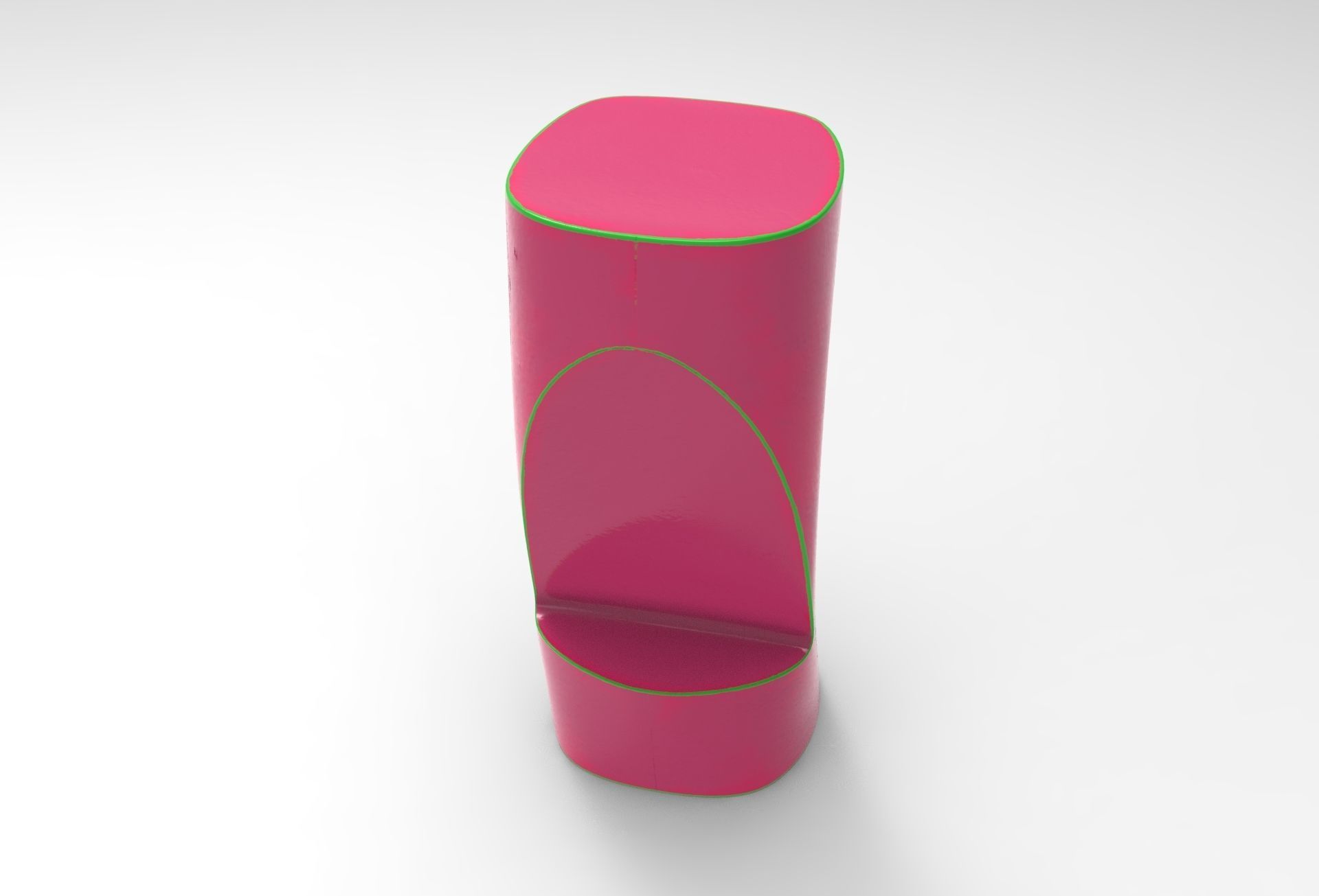 Raven Bar stool Low-poly 3D model_4