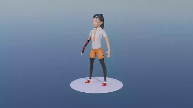 Nemona-Mencia Model Rigged  3D model