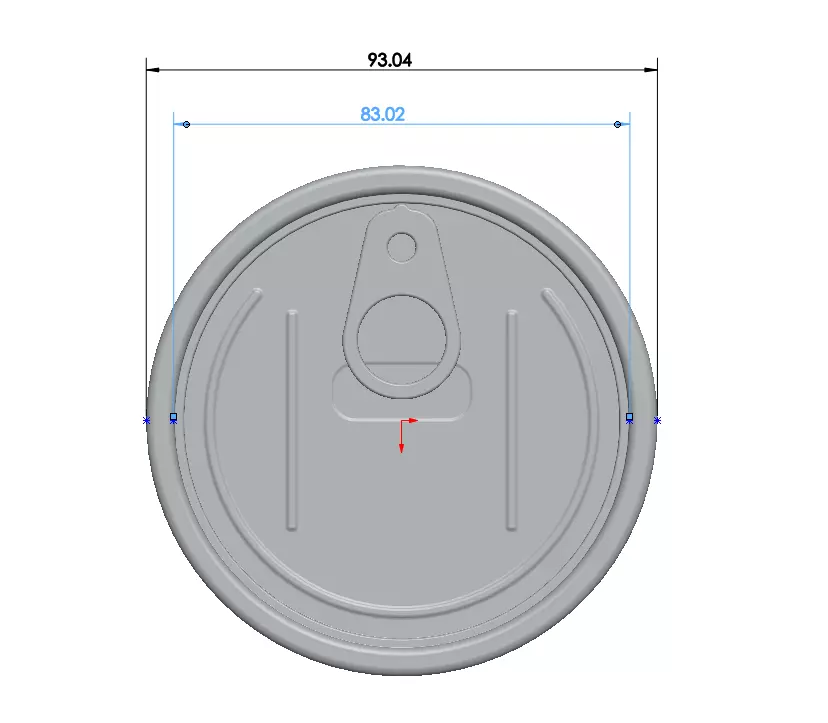 Aluminium lid 83mm Free 3D model