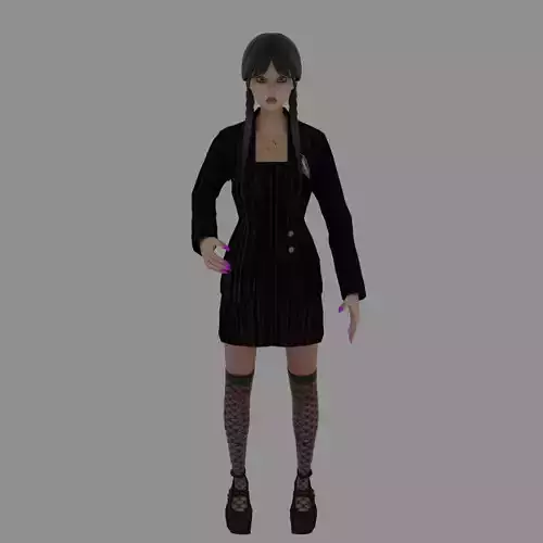 Wednesday Addams Caricature