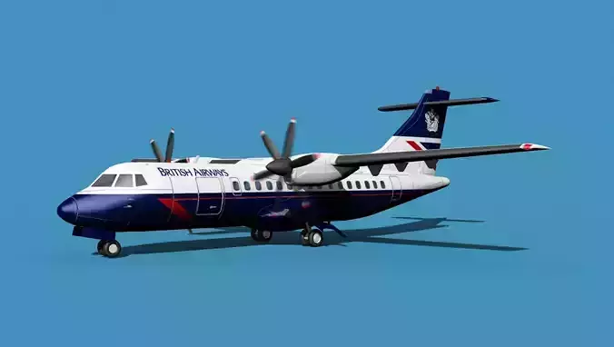 ATR-42-320 British Airways 3D model