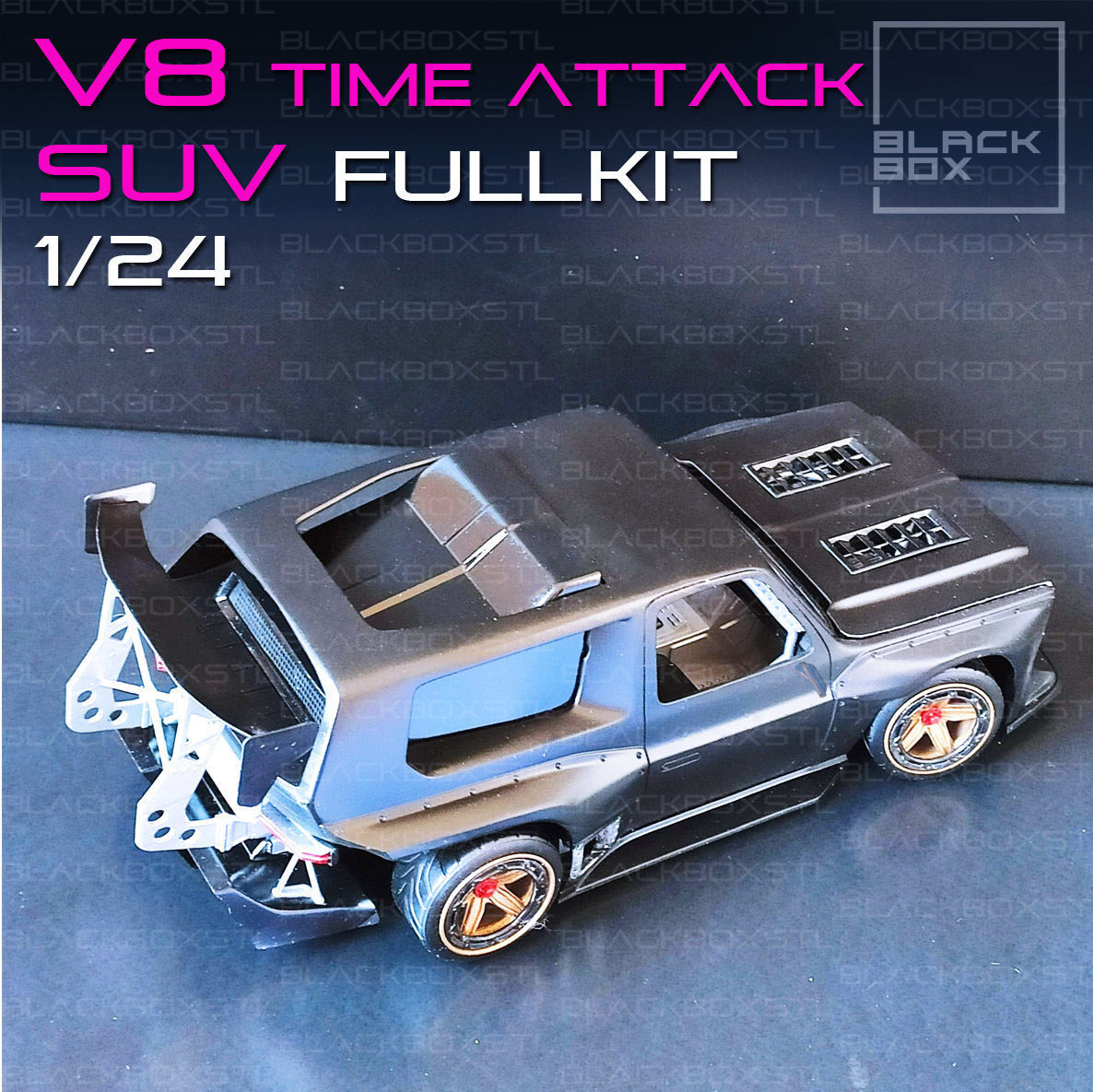 V8 TIME ATTACK SUV FULL MODELKIT 1-24th 3D print model_2