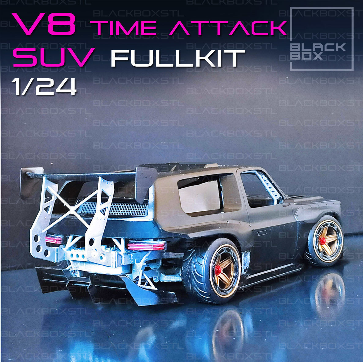 V8 TIME ATTACK SUV FULL MODELKIT 1-24th 3D print model_1