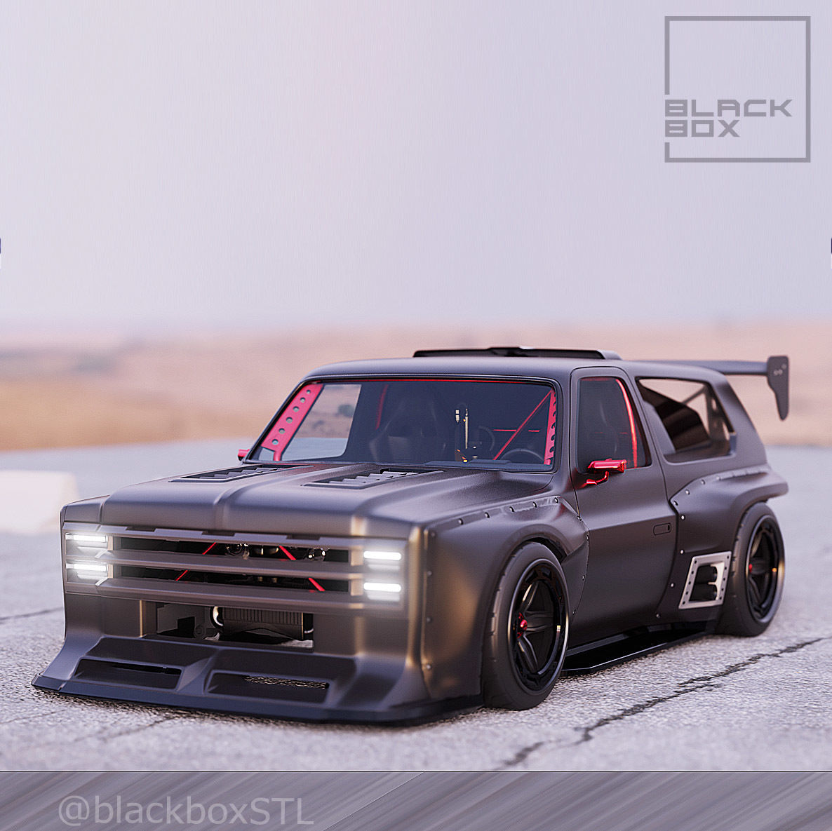 V8 TIME ATTACK SUV FULL MODELKIT 1-24th 3D print model_9