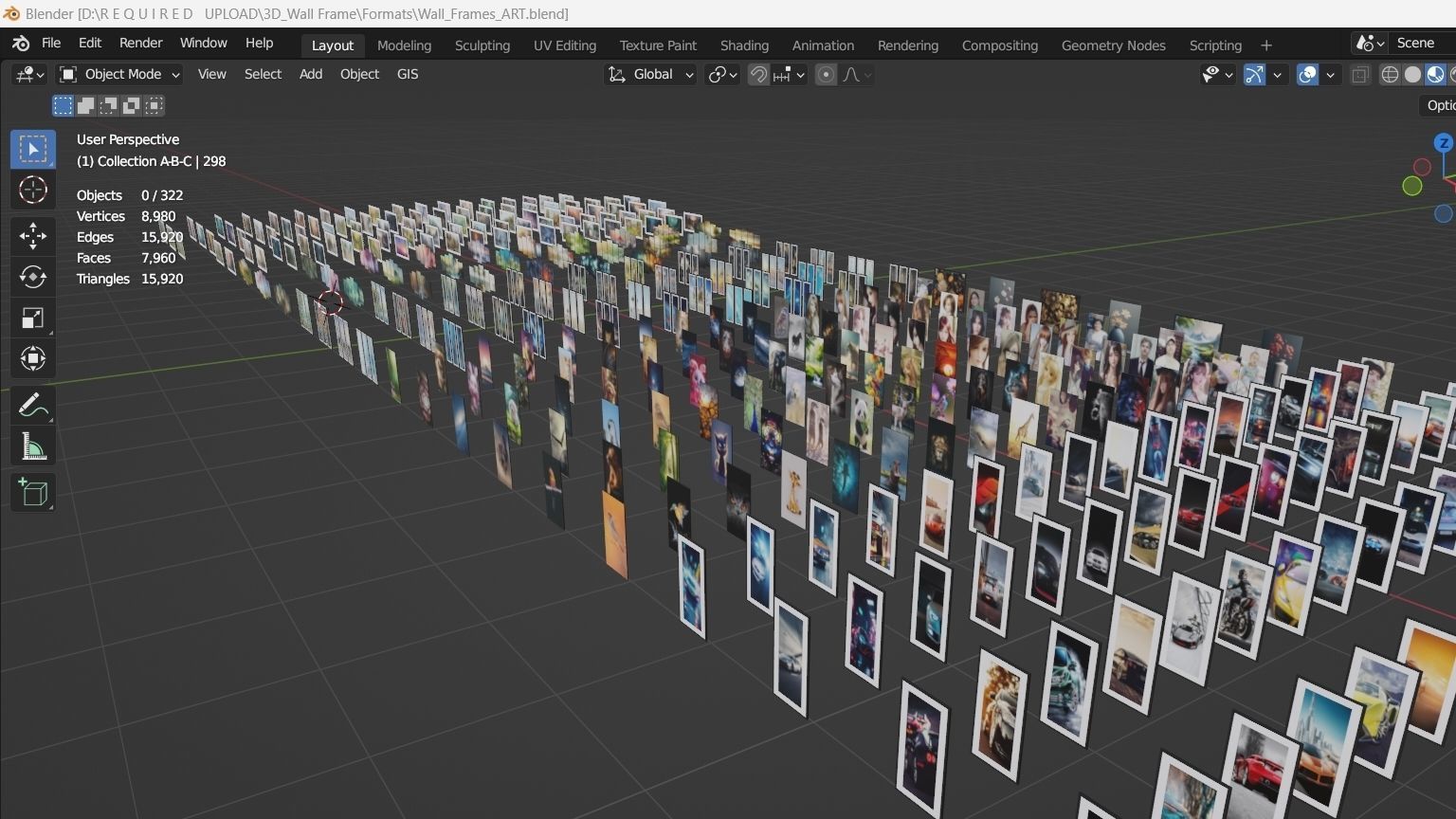 Frame Collection Low-poly 3D model_21