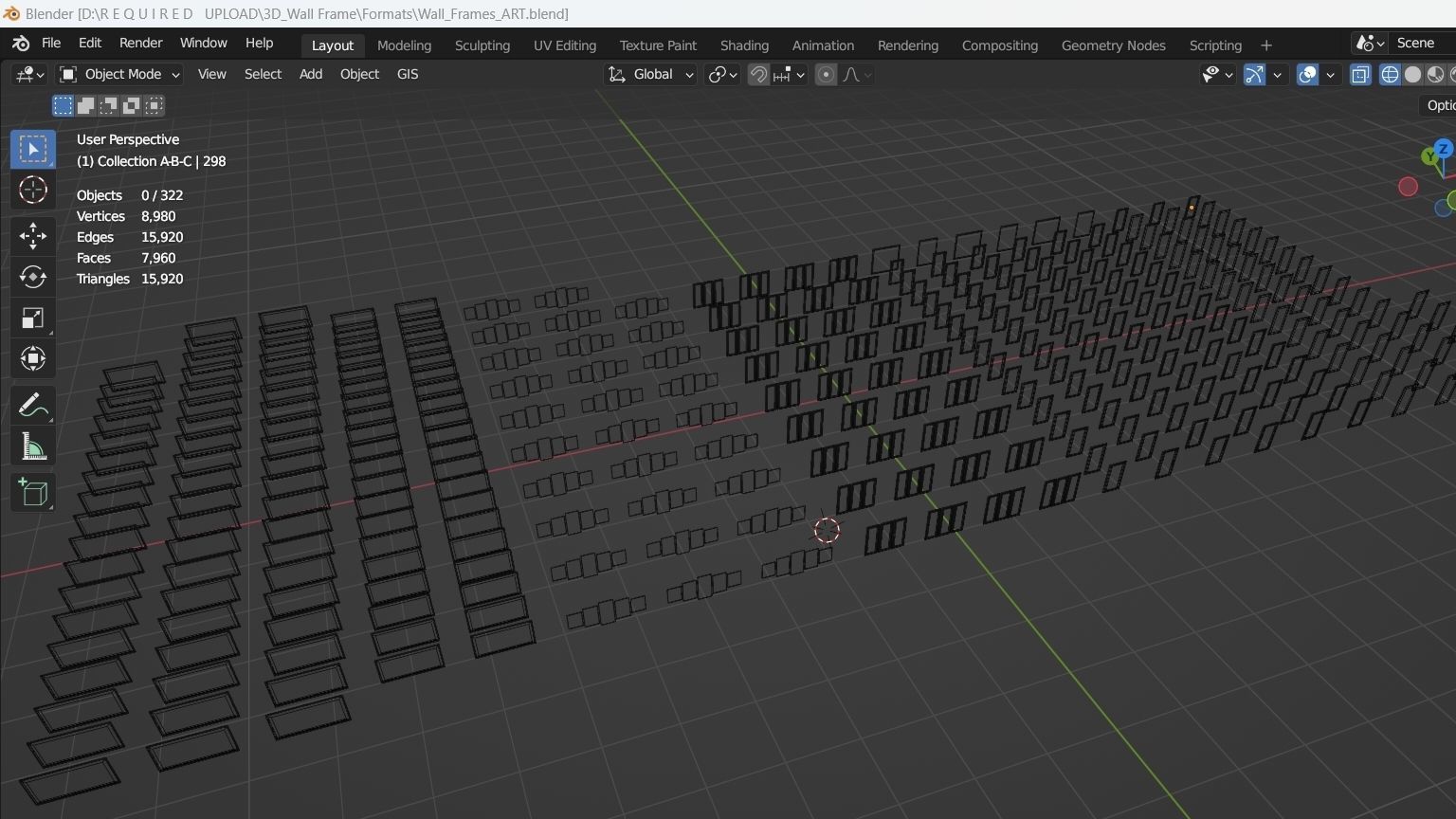 Frame Collection Low-poly 3D model_1