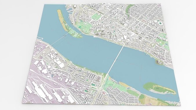 Cityscape Dnipro Ukraine  3D model