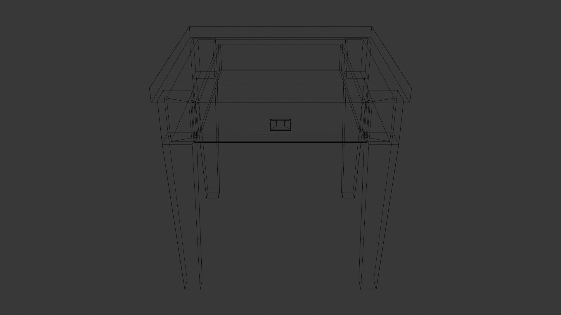 Wood Nightstand Free low-poly 3D model_1