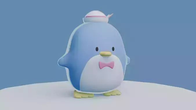 Tuxedo Sam Low-poly 3D model Low-poly 3D model