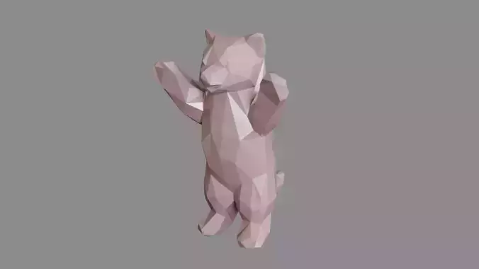lowpoly red panda