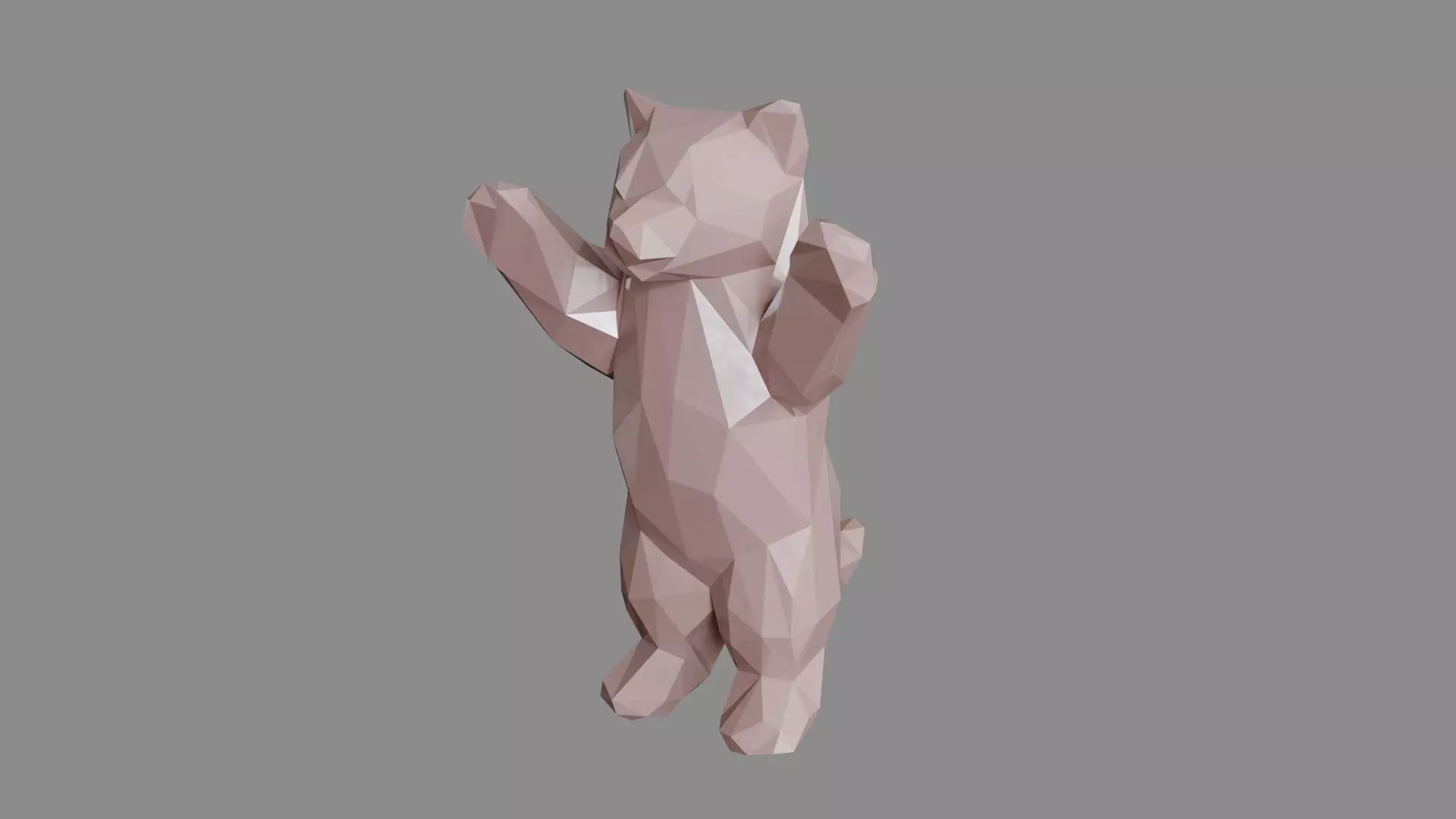 lowpoly red panda 3D model