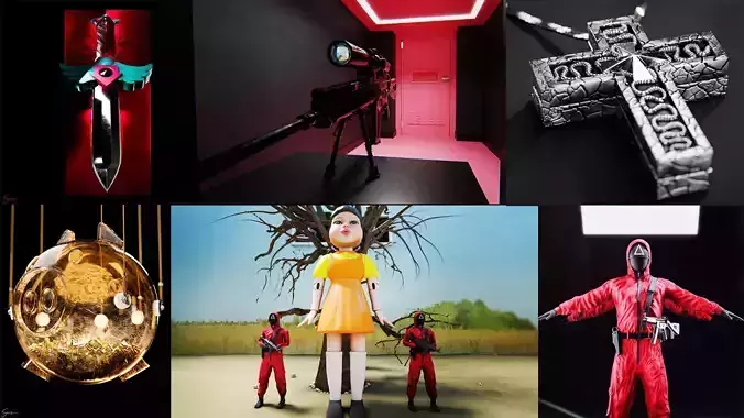 Squid Game Bundle 3D model