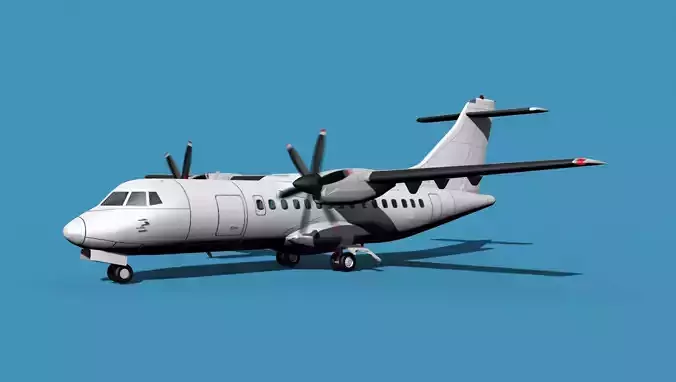 ATR-42-320 Unmarked 2 3D model