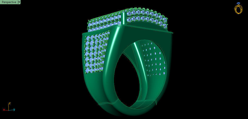 Ring Silver or gold 3D print model_3