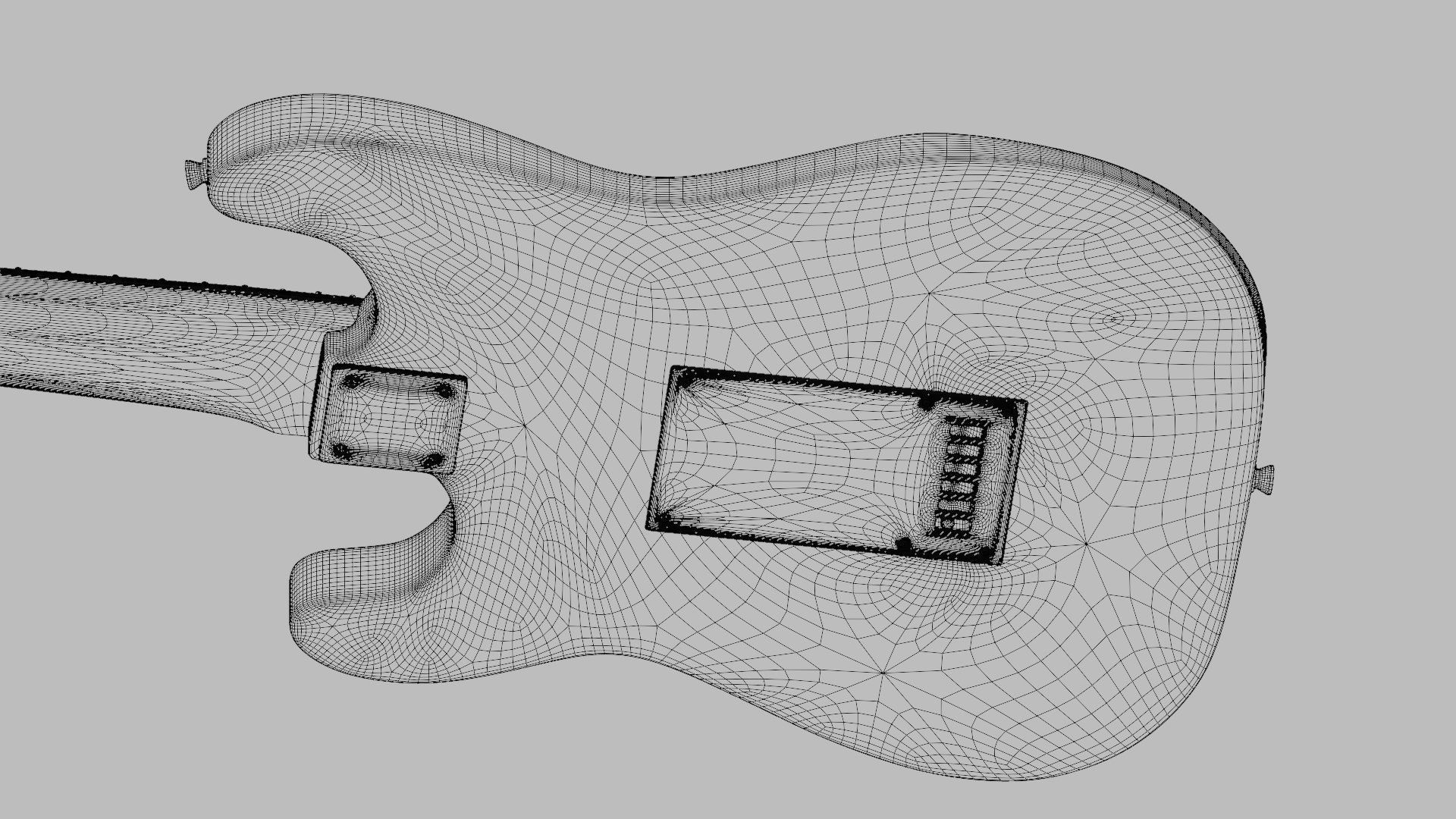 Electric guitar 3D model_16