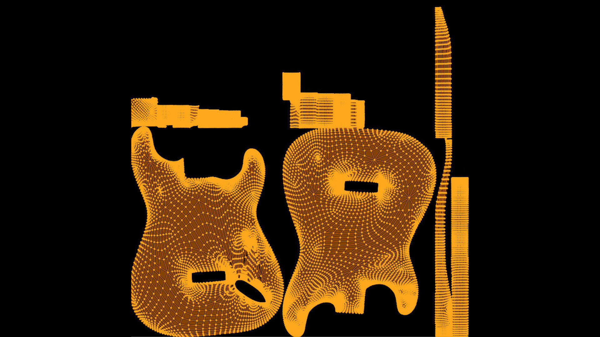 Electric guitar 3D model_20