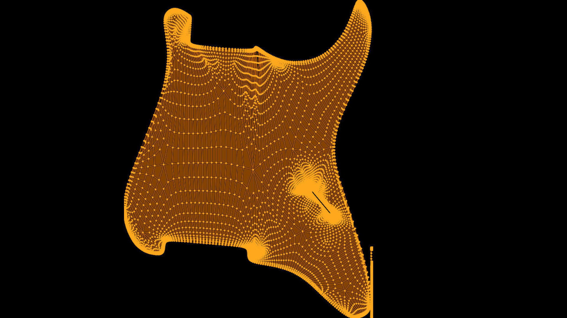 Electric guitar 3D model_21