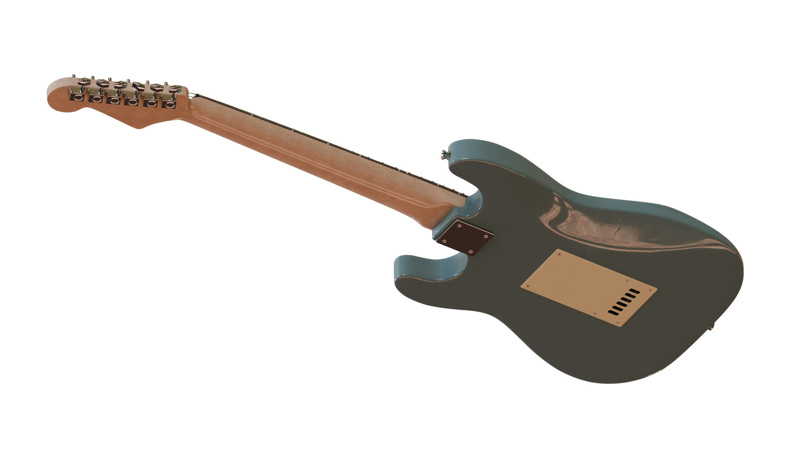 Electric guitar 3D model_7
