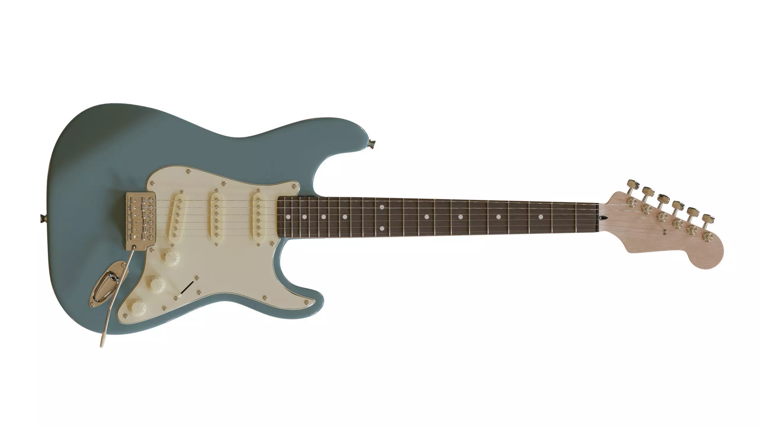 Electric guitar 3D model_0