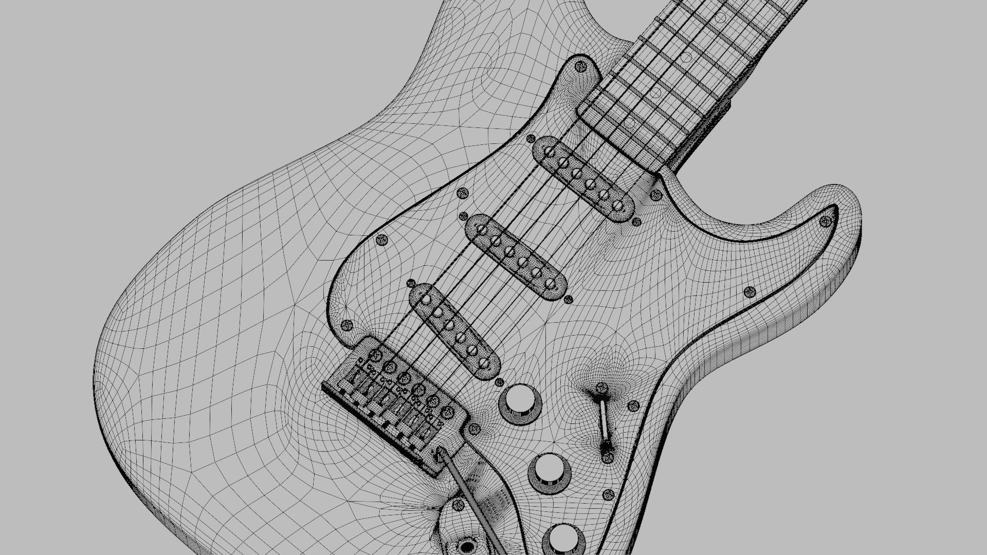 Electric guitar 3D model_19