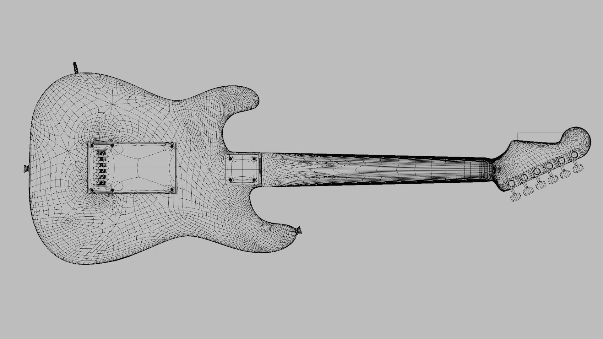 Electric guitar 3D model_13