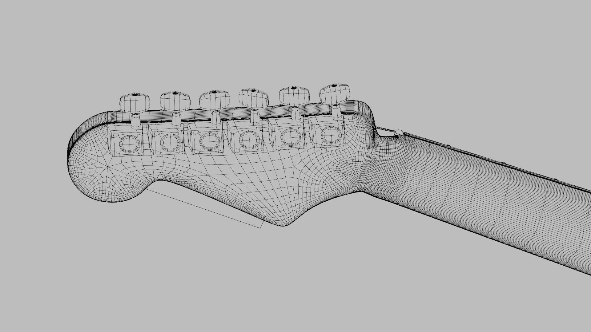 Electric guitar 3D model_12