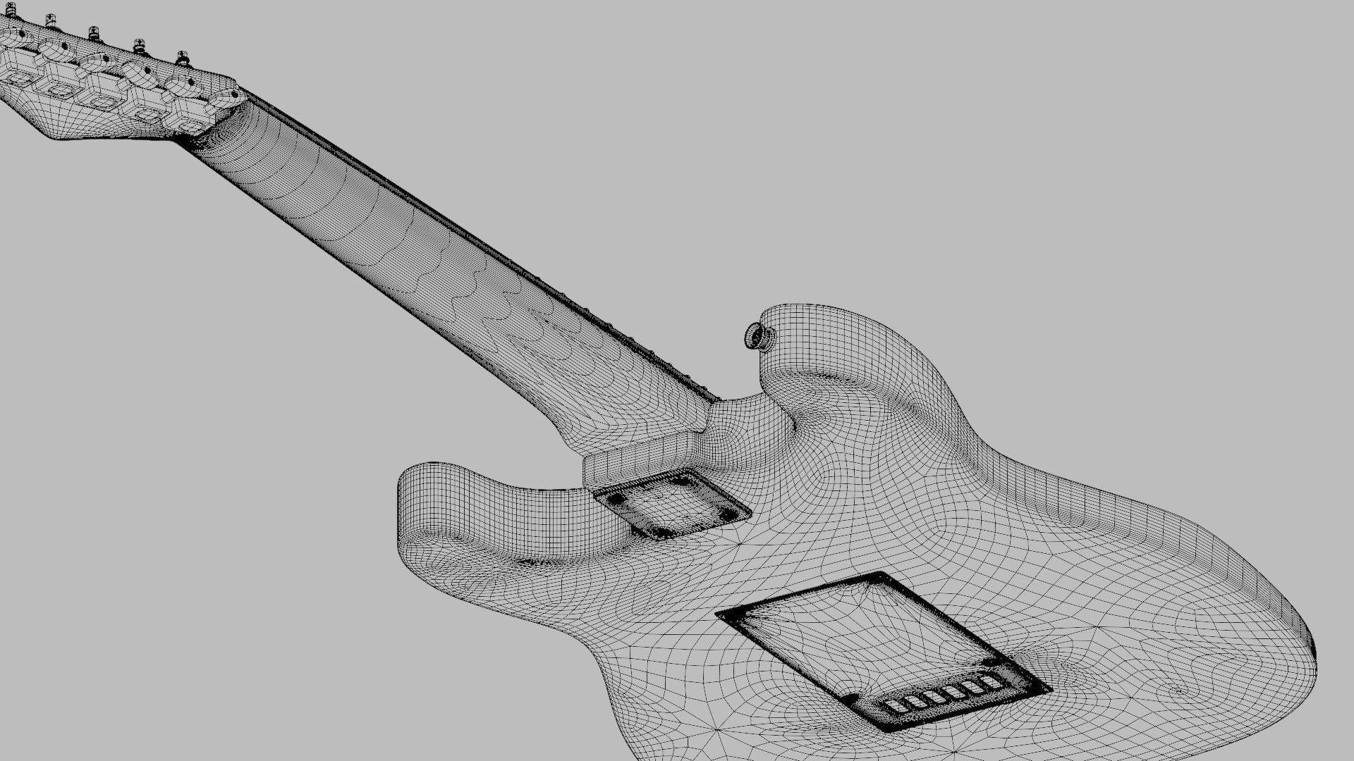 Electric guitar 3D model_17