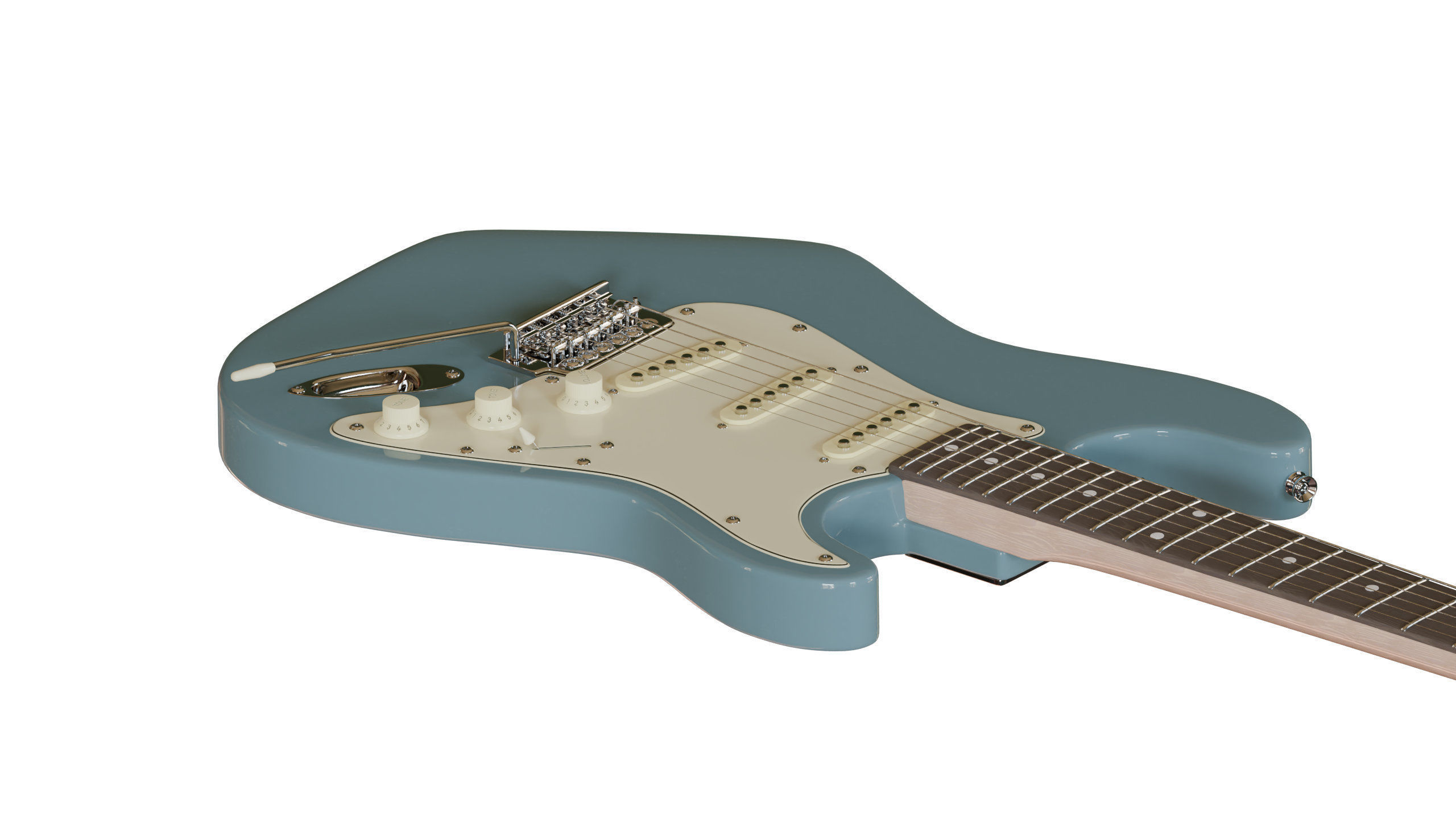 Electric guitar 3D model_11