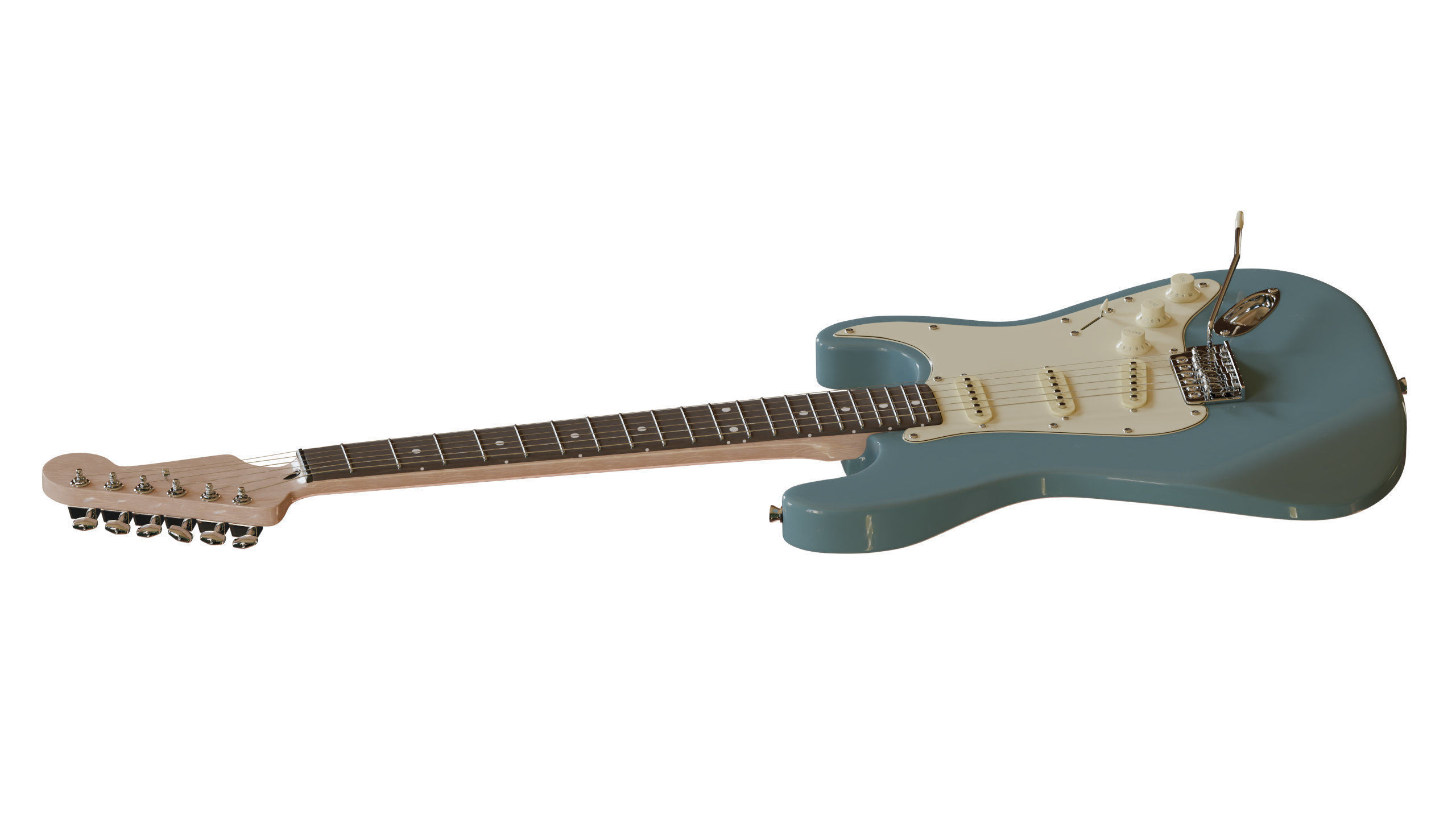 Electric guitar 3D model_9