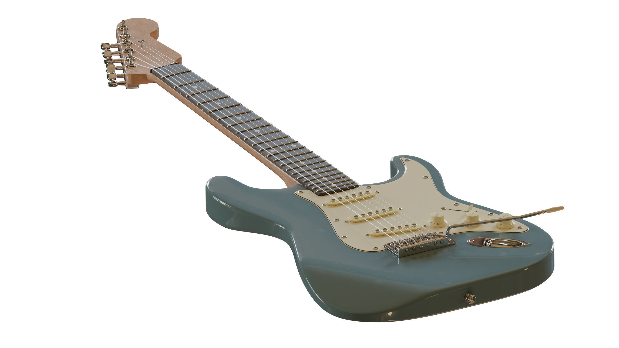 Electric guitar 3D model_8