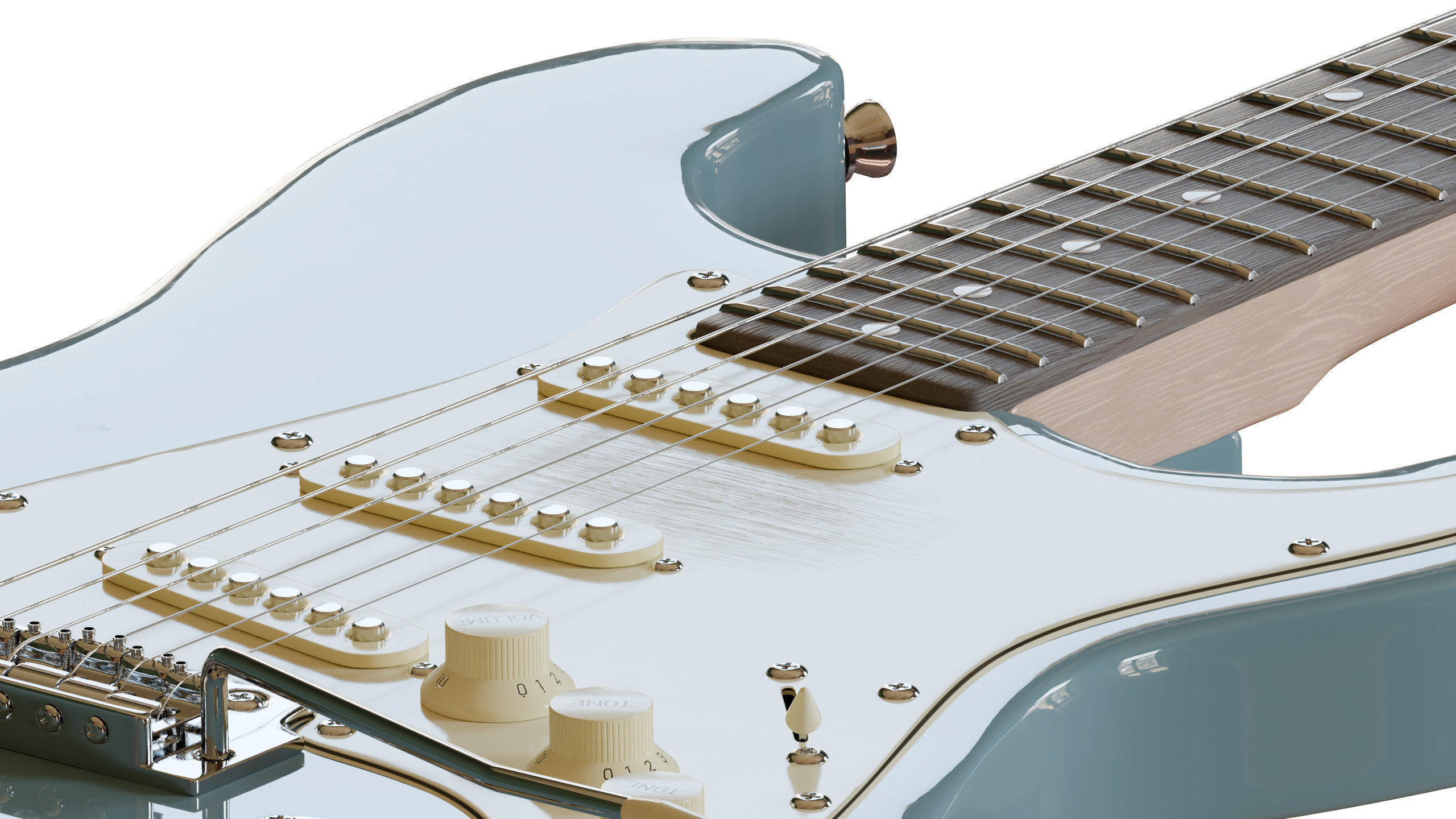Electric guitar 3D model_5