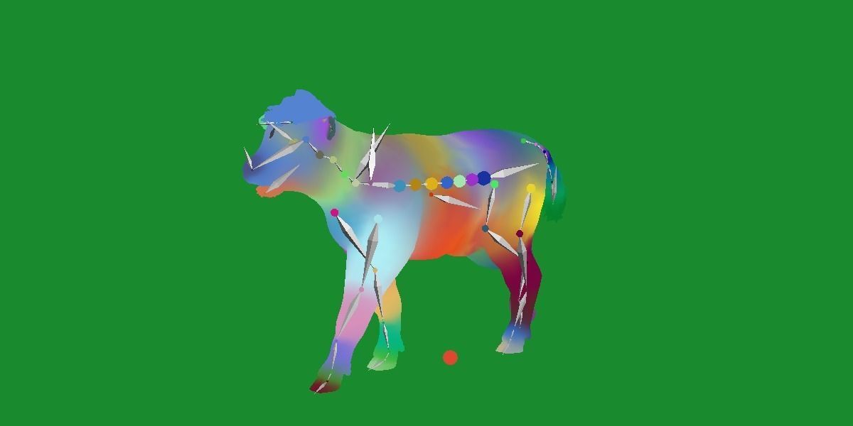Hereford Cattle Calf Low-poly 3D model_26