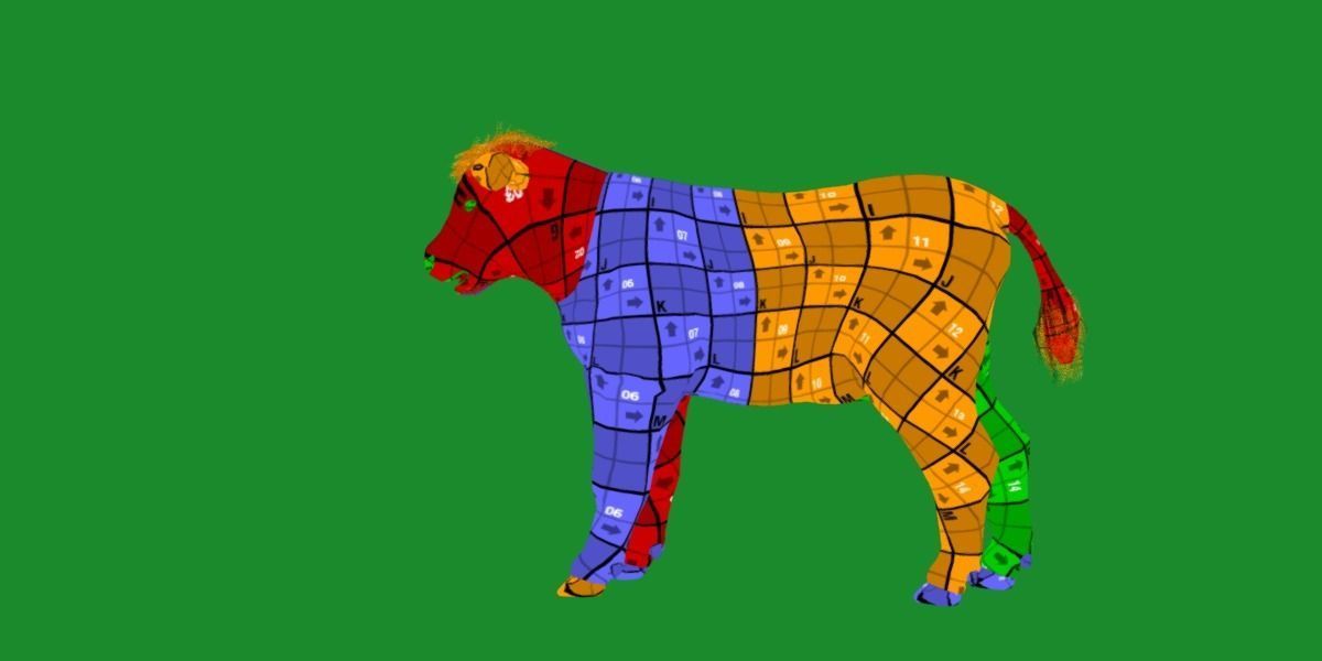 Hereford Cattle Calf Low-poly 3D model_19