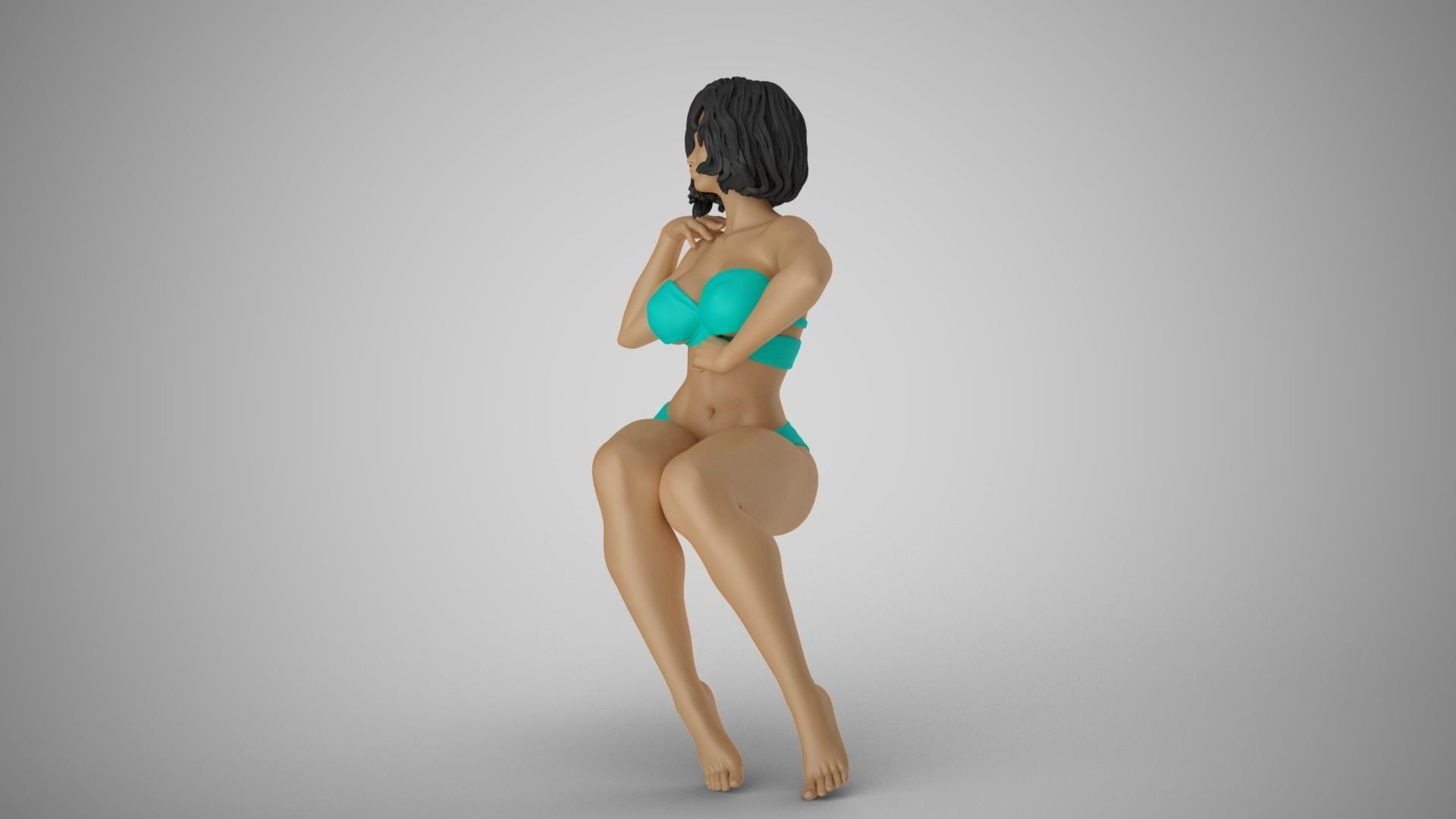 Funny Woman 3D print model_9