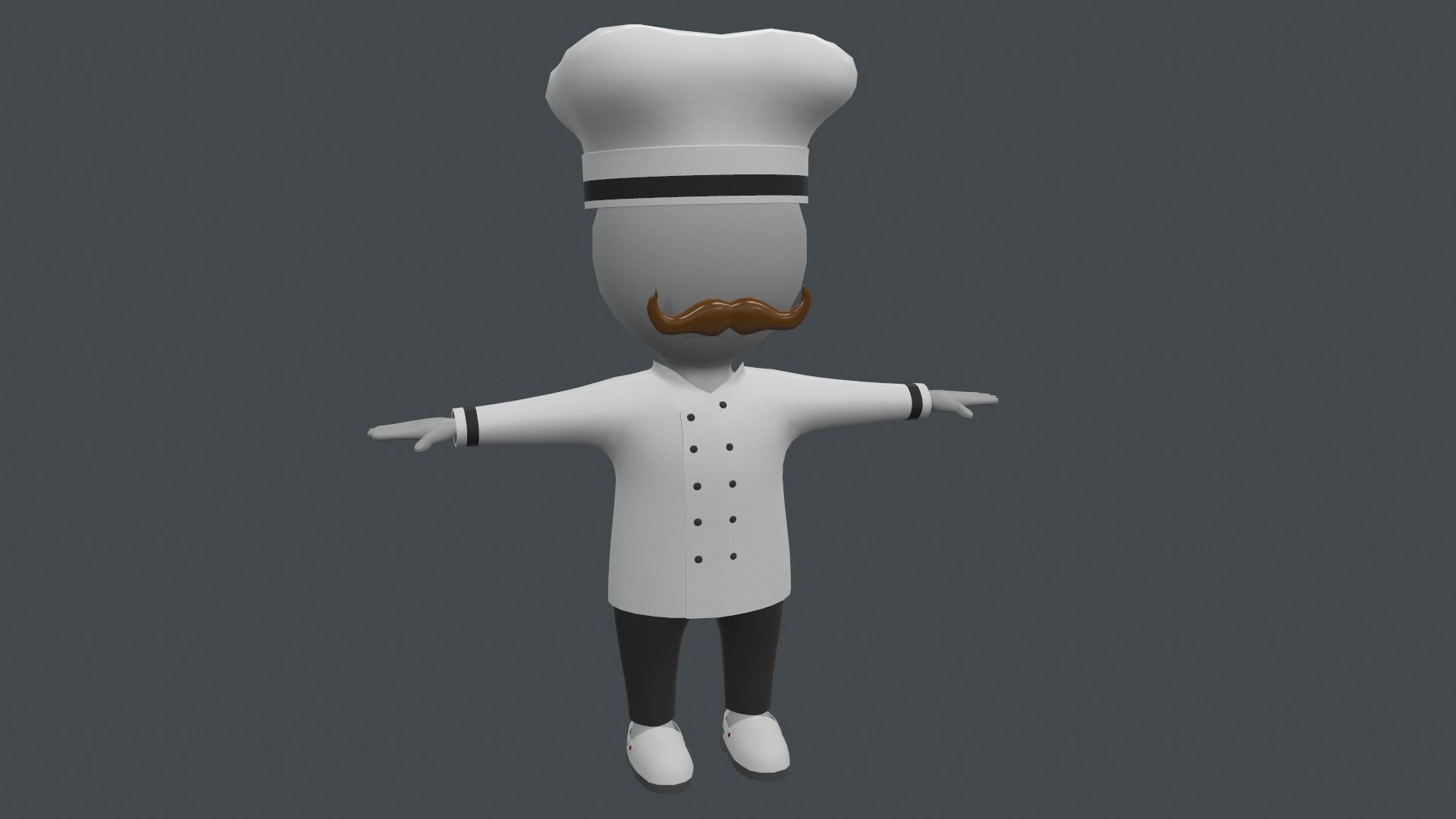 Clothing Set - Hypercasual Game - Stickman T-pose Low-poly 3D model_10