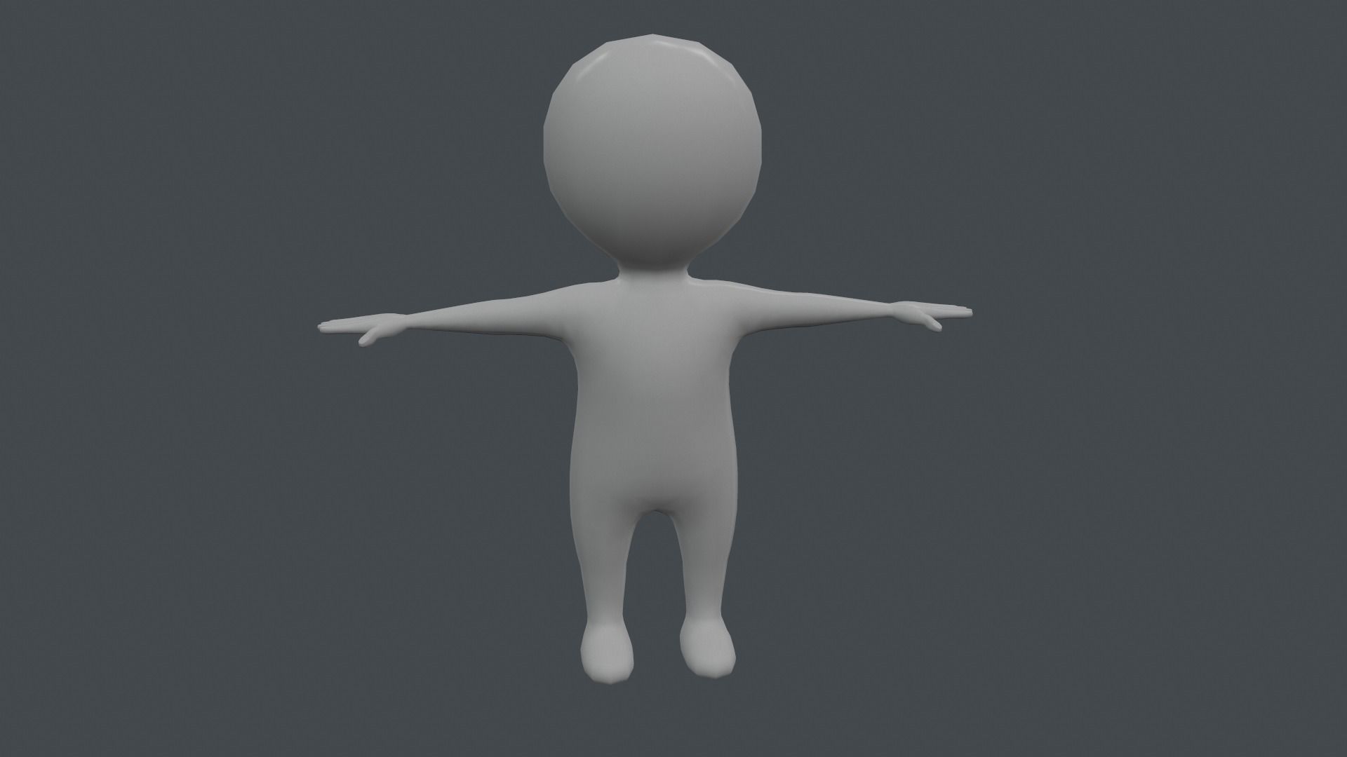 Clothing Set - Hypercasual Game - Stickman T-pose Low-poly 3D model_13