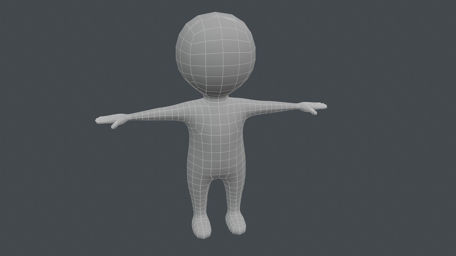 Clothing Set - Hypercasual Game - Stickman T-pose Low-poly 3D model_14