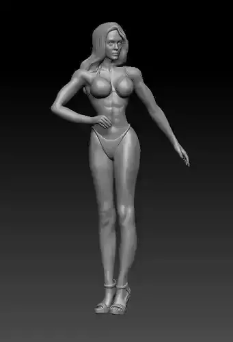 Female Body Builder Muscle body figure