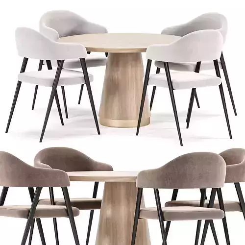 Olga table Twin chair Dining set