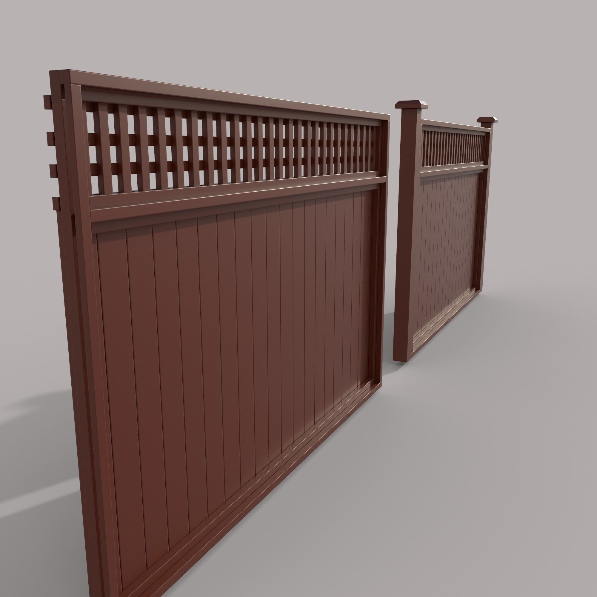 Moduler Fence Low-poly 3D model_4