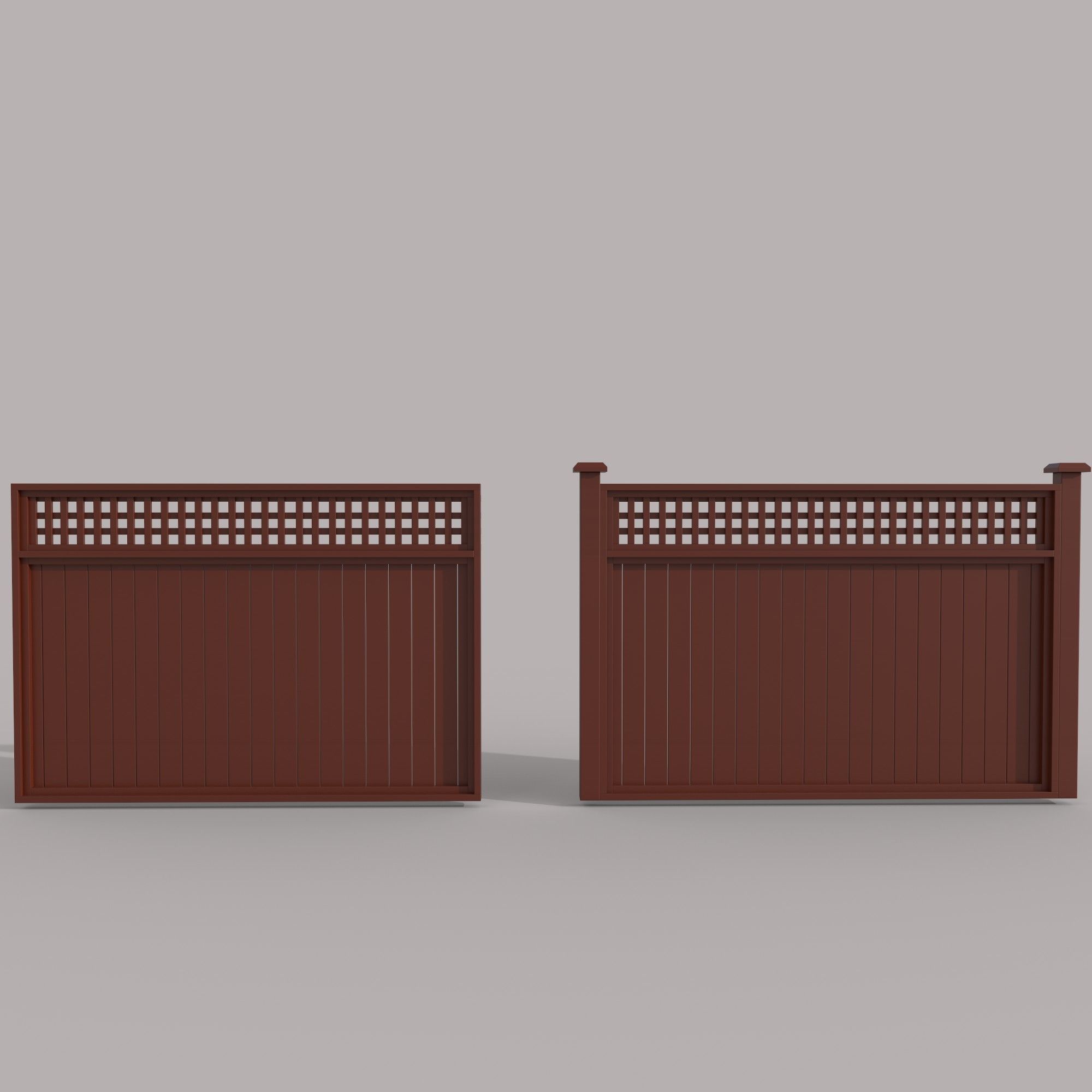 Moduler Fence Low-poly 3D model_3
