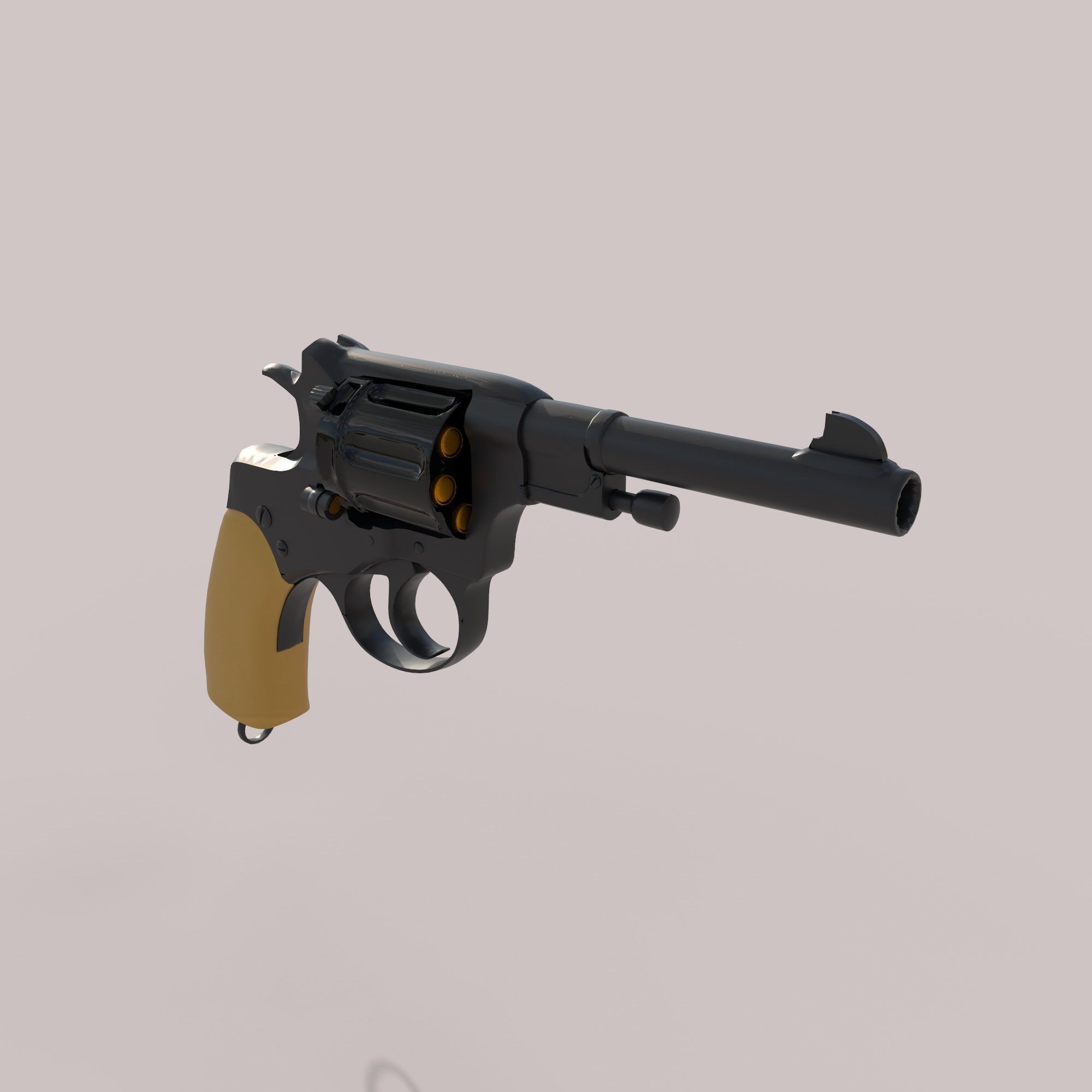 nagant 1895 3D model_2