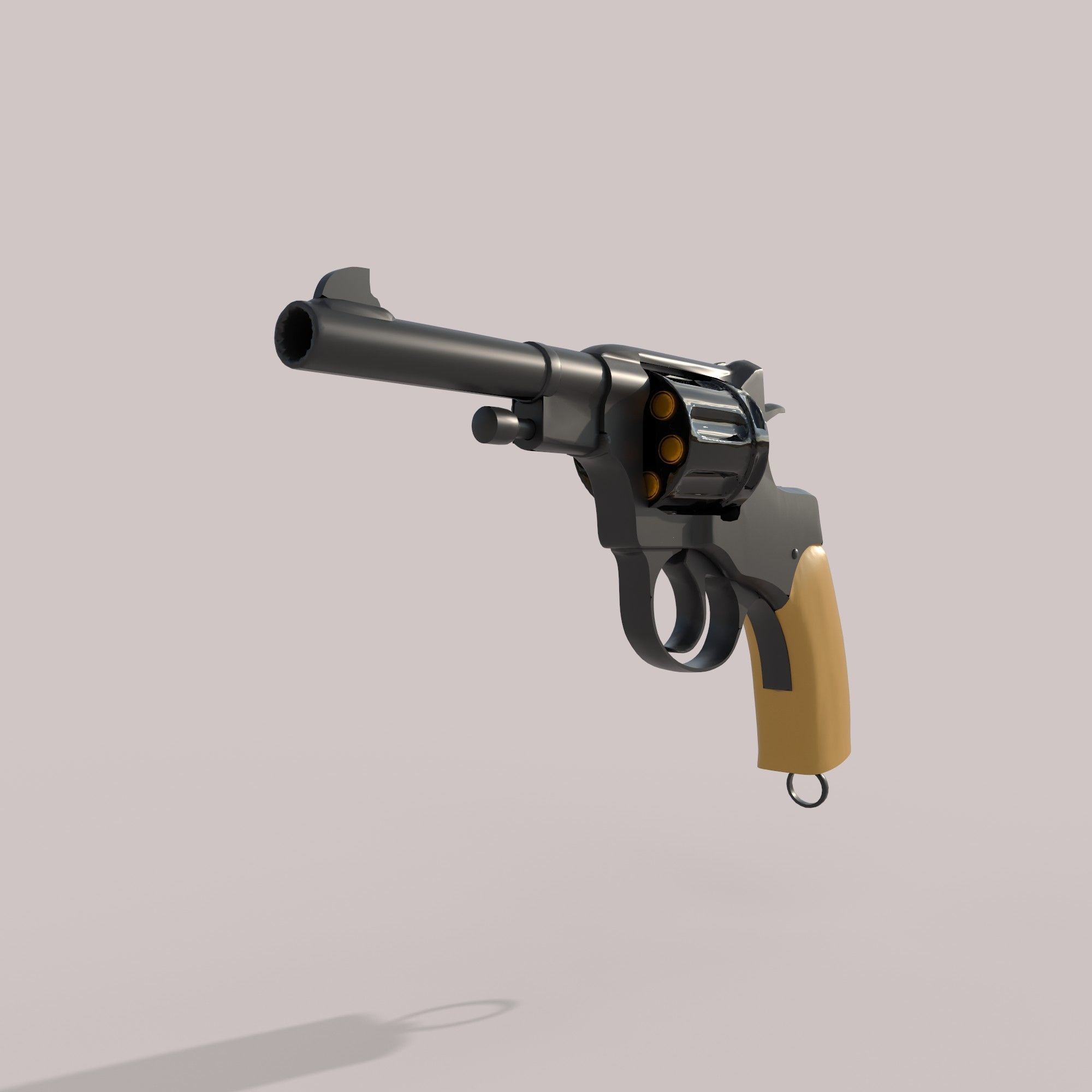 nagant 1895 3D model_3