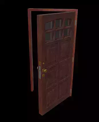 Wooden door 3D print model